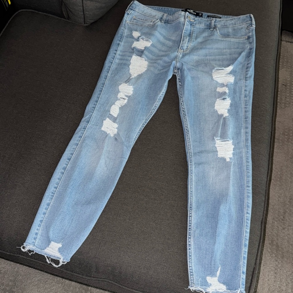 Hollister high rise crop super skinny jeans